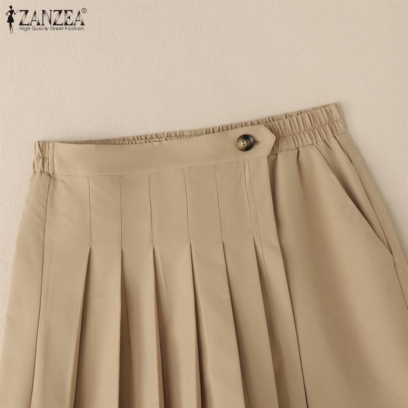 ZANZEA Женские летние свободные повседневные шорты с эластичной резинкой на талии