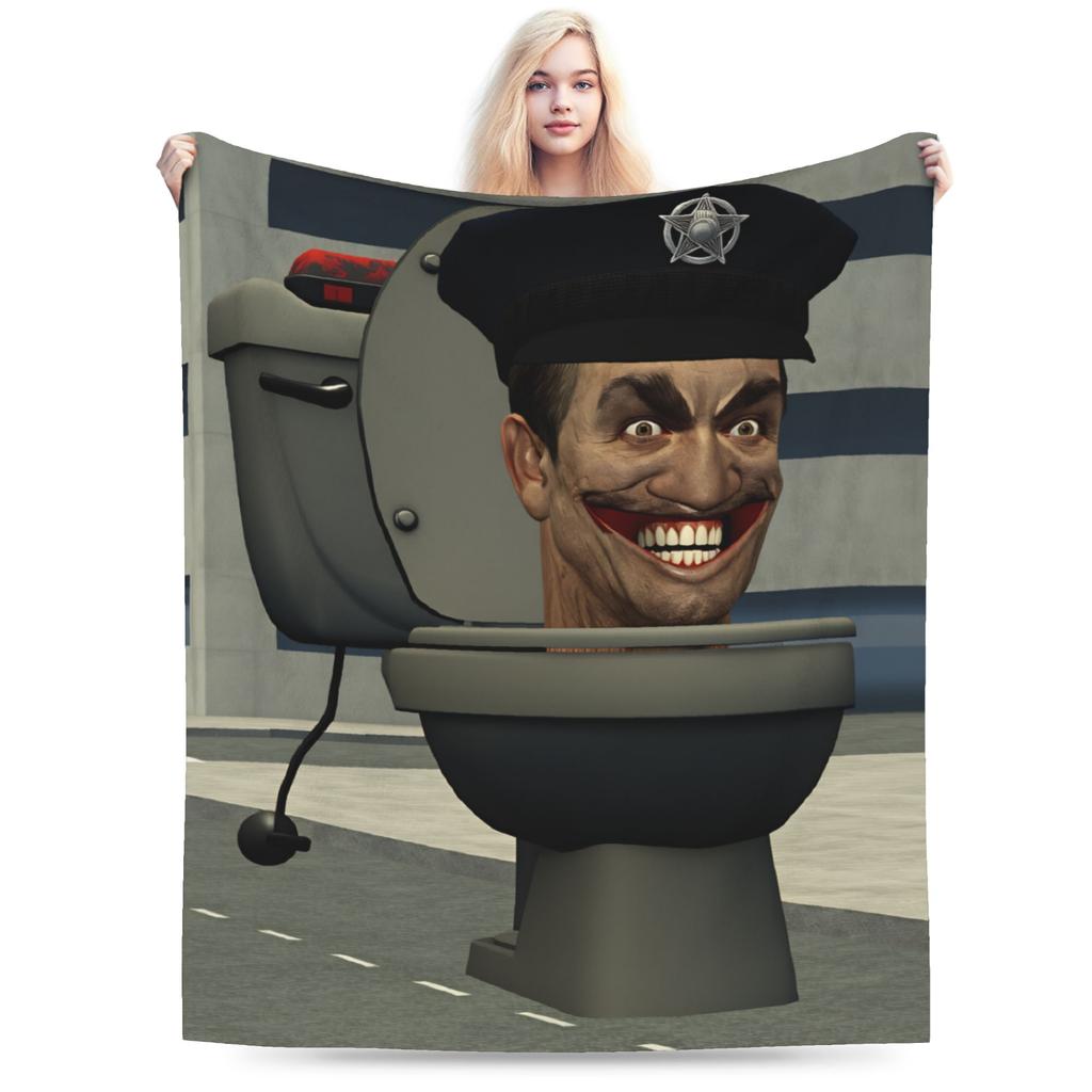 Dark Titan Speakerman Skibidi Toilet Blanket Quality Warm Soft Throw Blanket Winter Boy Girl Home Decor Funny Bedspread