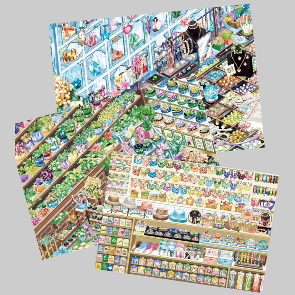 Self-Adhesive Mini Landscape Stickers Forest Town 3D DIY Stickers NEW Stacking Stickers Home Decor
