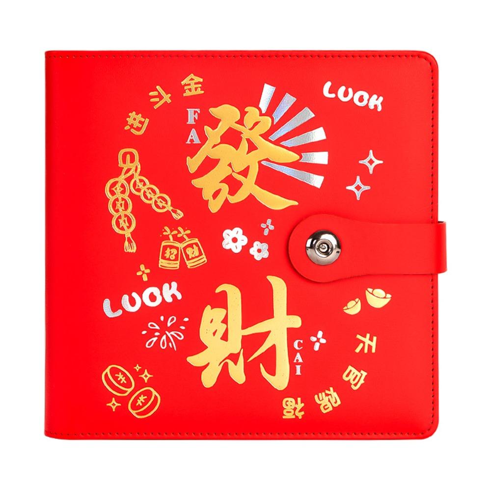 Бюджетная папка-регистратор с отрывными листами, цветная, блестящая, из искусственной кожи, органайзер для планирования, экономия денег, папка-регистратор на 50 листов