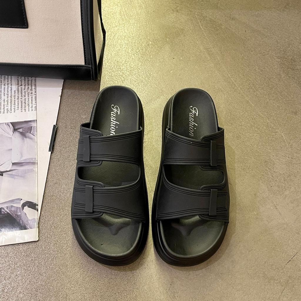 Тапочки женские новые летние на толстой подошве маффин с тапочками удобные на мягкой подошве повседневные пляжные классные тапочки