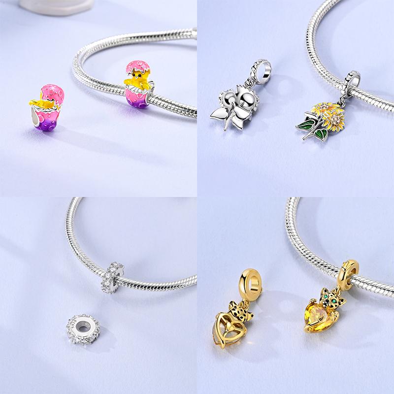 Оригинальные медные подвески-шармы с животными: сова, ветряная мельница, цветок, солнце, звездное небо; цепочка, бусины, подвески, подходят для браслета, сделай сам ювелирное изделие, подарок