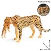 Oenux African Wild Animals Simulation Savage Cheetah Snow Leopard Jaguar Action Figure Figurines PVC Model Educational Kid Toys