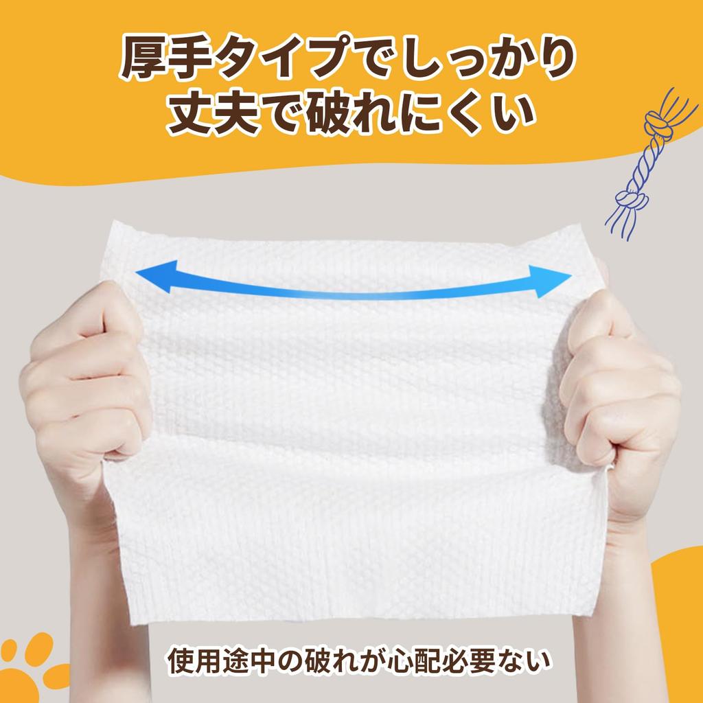SUNNY DOGGY Pet Wet 80 листов x 6 для протирания лап собак, вокруг ушей и всего тела, влажные салфетки для безопасного и большого размера, штук, лист,