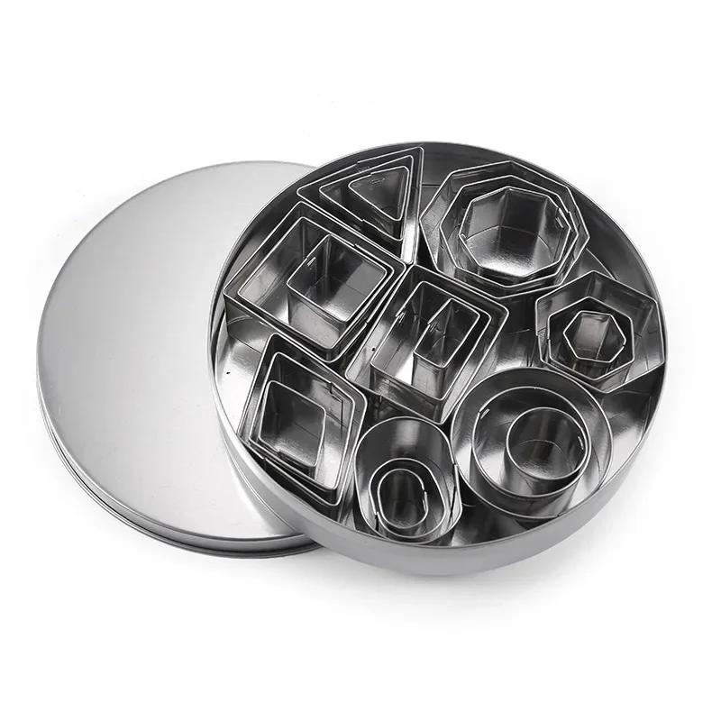 Набор из 24 мини-формочек для печенья из нержавеющей стали, формочки для печенья, рождественские формочки для выпечки, слайсеры, инструменты для выпечки