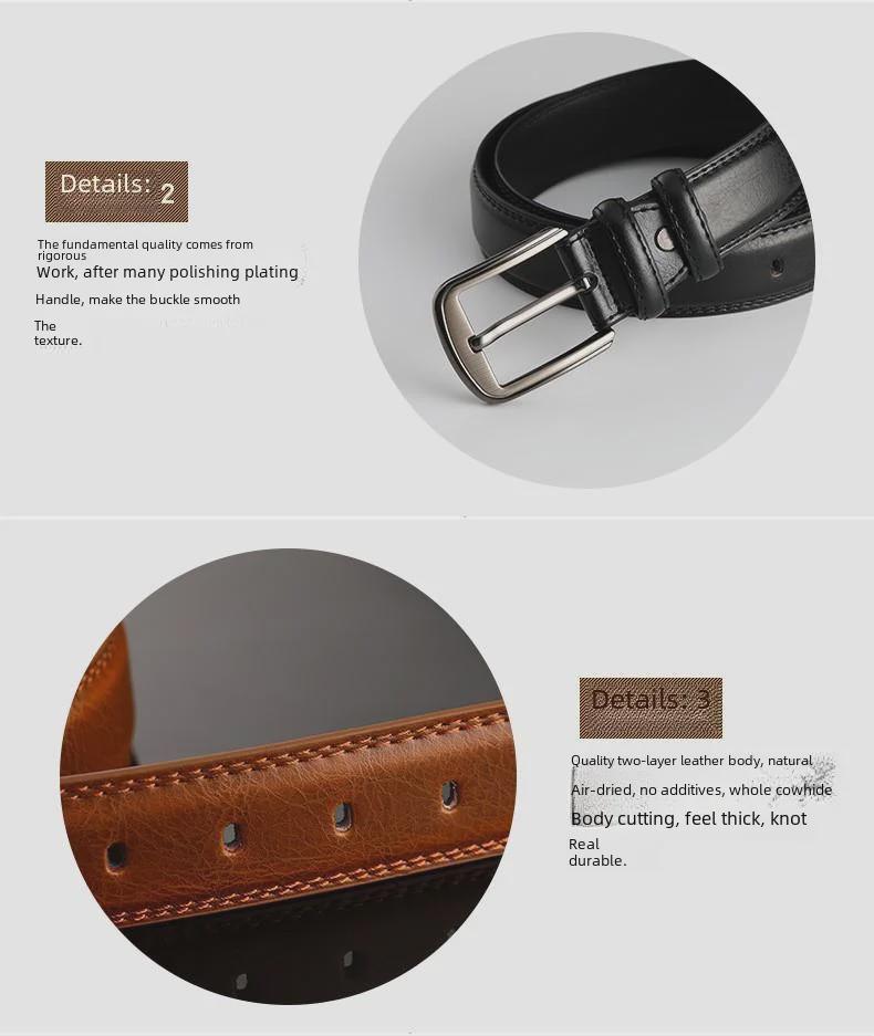 Мужской ремень с пряжкой в стиле ретро для джинсов