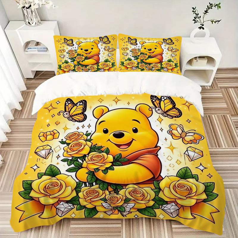 Piglet Butterflies Print 3Pcs Bedding Setduvet Cover With 2 Bedropillowcase Home Birthday Gift