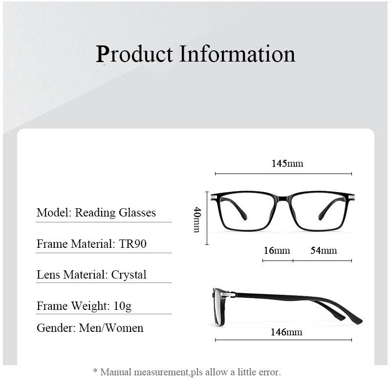 Очки для чтения Crystal Очки для дальнозоркости для мужчин и женщин