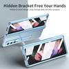 Zfold4 Tempered Glass Film Full Body Case For Samsung Galaxy Z Fold4 Fold 4 5g Fold3 Fold 3 Non -Slip Fashion Stand Cover