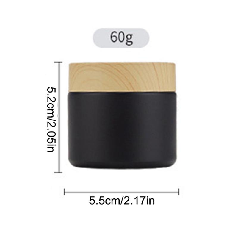 Plastic Lid Empty Jars Black Glass Cream Jar Cosmetic Container 10/30/60g Glass Bottle Make Up Container Travel Cosmetic Jars