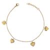 [R7429] - Golden 'Love' Steel Anklet - 10 Mm
