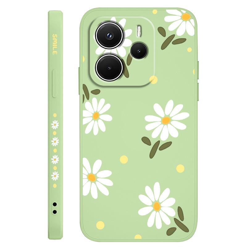 Элегантный чехол-ромашка для Samsung Galaxy A55 A35 A25 A15 5G A24 A23 A22 A32 A52 A52S A71 A72 A51 A05 4G Силиконовая крышка