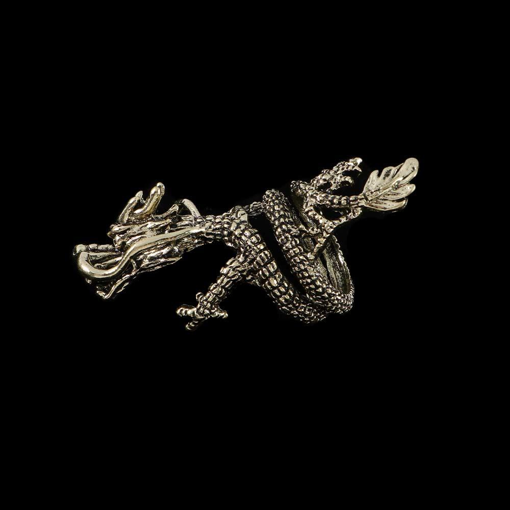 Аксессуары Подарочный Панк Высокое Качество Регулируемый Уникальный Дизайн Китайского Дракона Кольцо Моды Многослойный