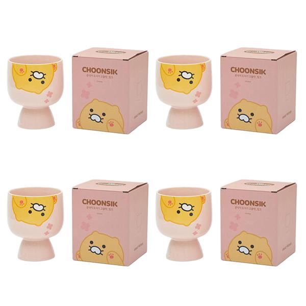 Керамический бокал Chunsik 360 мл, розовый, 1 штука, лучший персонаж Кореи