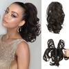 Synthetic DIY Deformation Ponytail Extensions Short Wavy Claw Ponytail For Women Daily Cosplay Party Wear