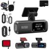 4K Dash Cam Dual Lens Driving Recorder Car DVR 1080P Rear Lens Camera Built-In WiFi GPS 24-Hour Parking Monitoring DVR