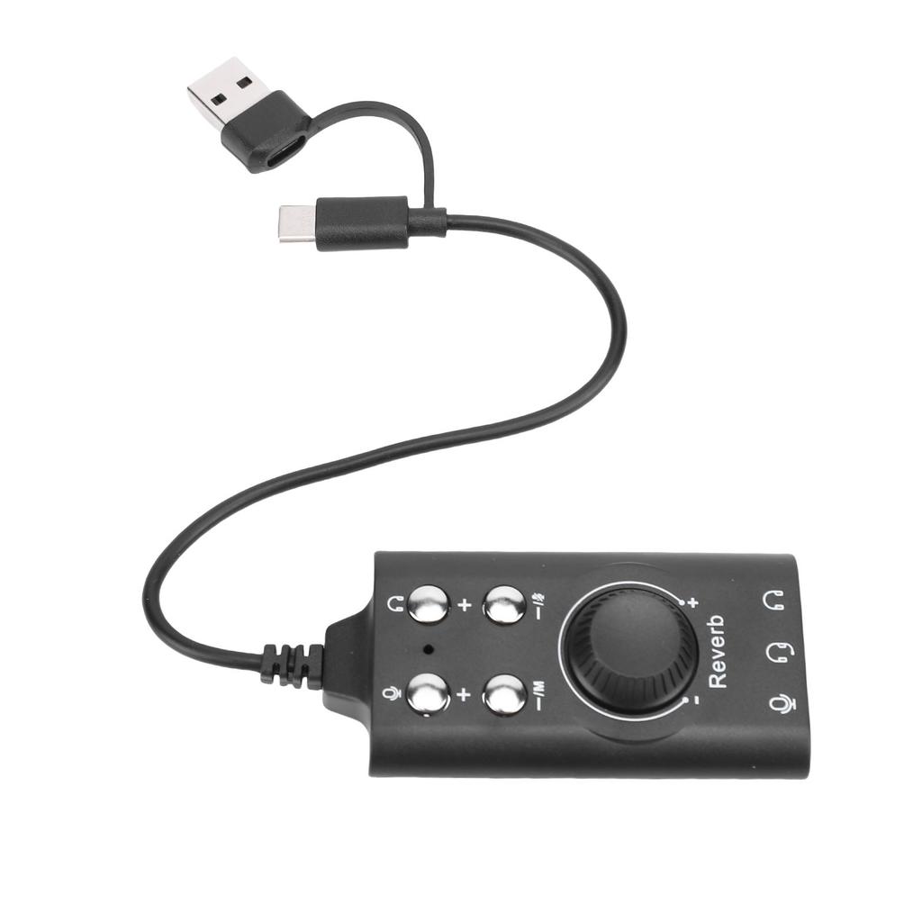 USB Sound Card External Stereo Sound Card with Volume Control USB to 3.5mm   Sound Adapter for PC Laptop Desktop Headset