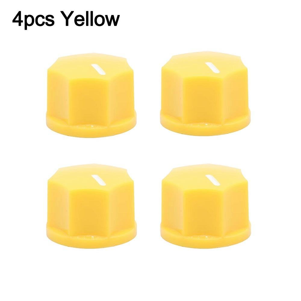 4Pcs ABS Plastic Guitar Effect Pedal Knob Potentiometer Knob for DJ Mixer Radio Subwoofer