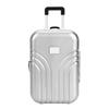 Baby Suitcase Toy Cute Plastic Rolling Suitcase Mini Luggage Box (Silver)