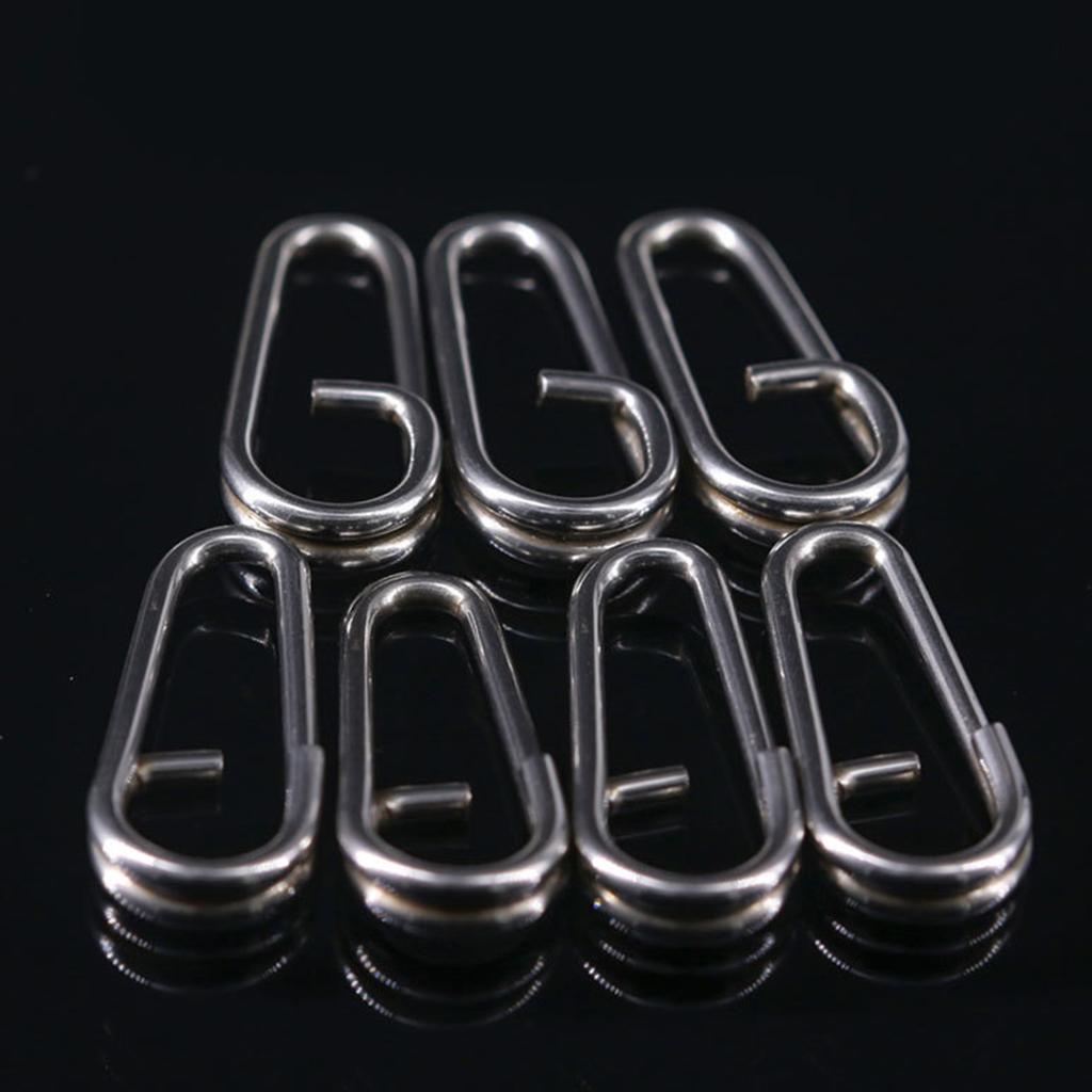 100 шт. высокопрочных рыболовных разъемных колец, соединитель для рыболовных приманок, прочные кольца для приманок, разъемные кольца овальной формы, прочные