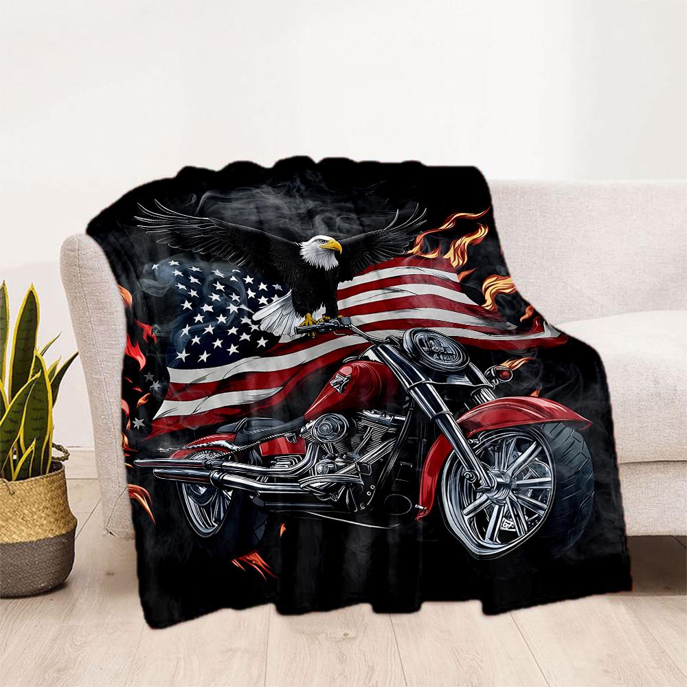 Motocross Adventure Sport Flannel Blanket - Soft and Suitable for Sofas, Beds, Offices, Travel, All Seasons, and The Best Gift for The Holidays.