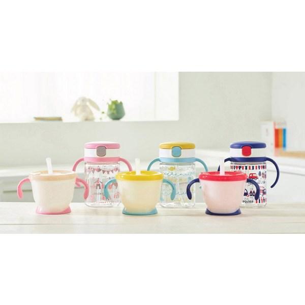 Набор кружки Richell AQ First Step + соломенной чашки, 200 мл, желтый, 1 комплект