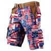 Мужские рабочие шорты с принтом Дня независимости и несколькими карманами
