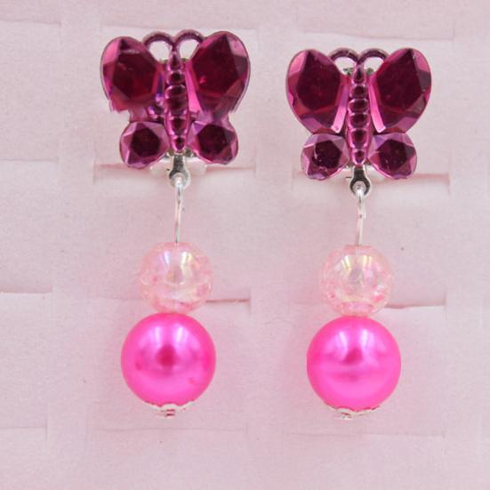 7 пар/кор. искусственный жемчуг, без проколов, безболезненные детские серьги с коробкой для хранения, милый мультфильм