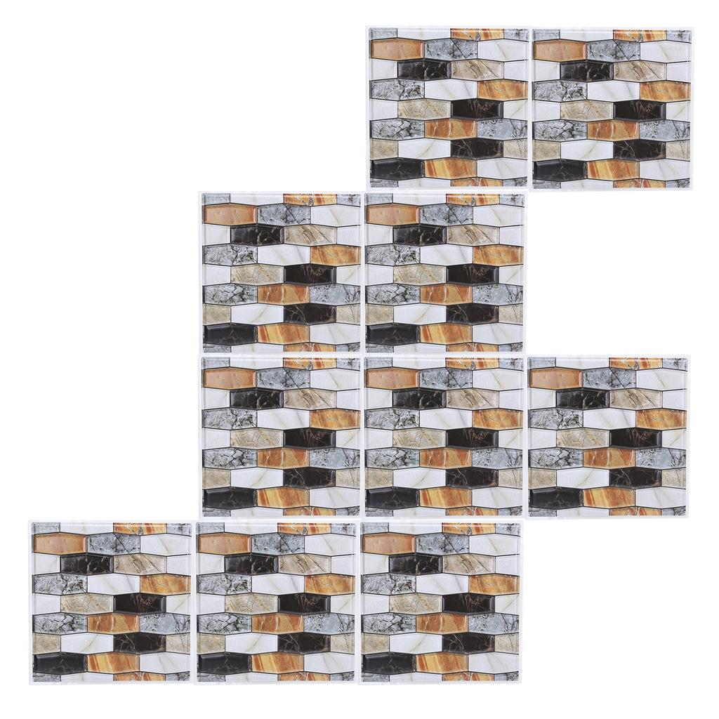 10 шт. Самоклеящиеся наклейки на плитку, противоударные обои для гостиной, украшение дома