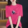 Cotton Short-sleeved T-shirt Women 2024 Summer New Fashion Loose Medium-length Tops
