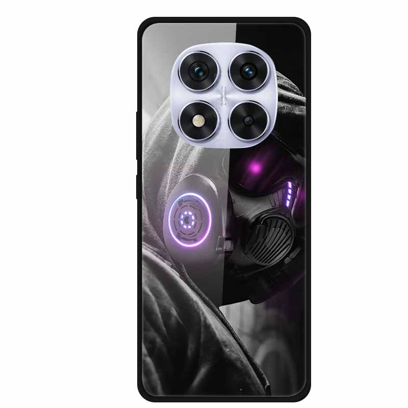 Закаленное Стекло Чехол Для Redmi Note 14 Pro Coque 14Pro Цветы Чехлы Для Телефона Для Xiaomi Redmi Note14 Pro Жесткий Задний Чехол Funda