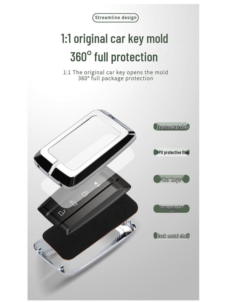 Комплект чехлов для ключей автомобиля Tank 300: Совместимый корпус ключа и защитная накладка с пряжкой