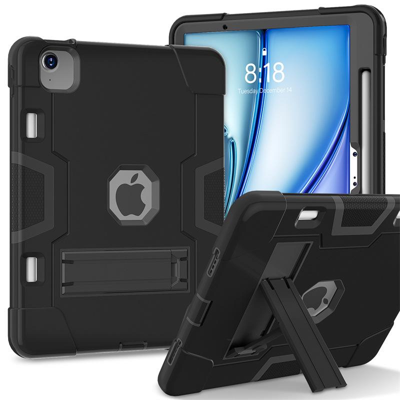 Силиконовый чехол для iPad 10-го поколения 2022 года с подставкой, противоударный, дизайн Color Block, полное покрытие для iPad A16 11-го поколения