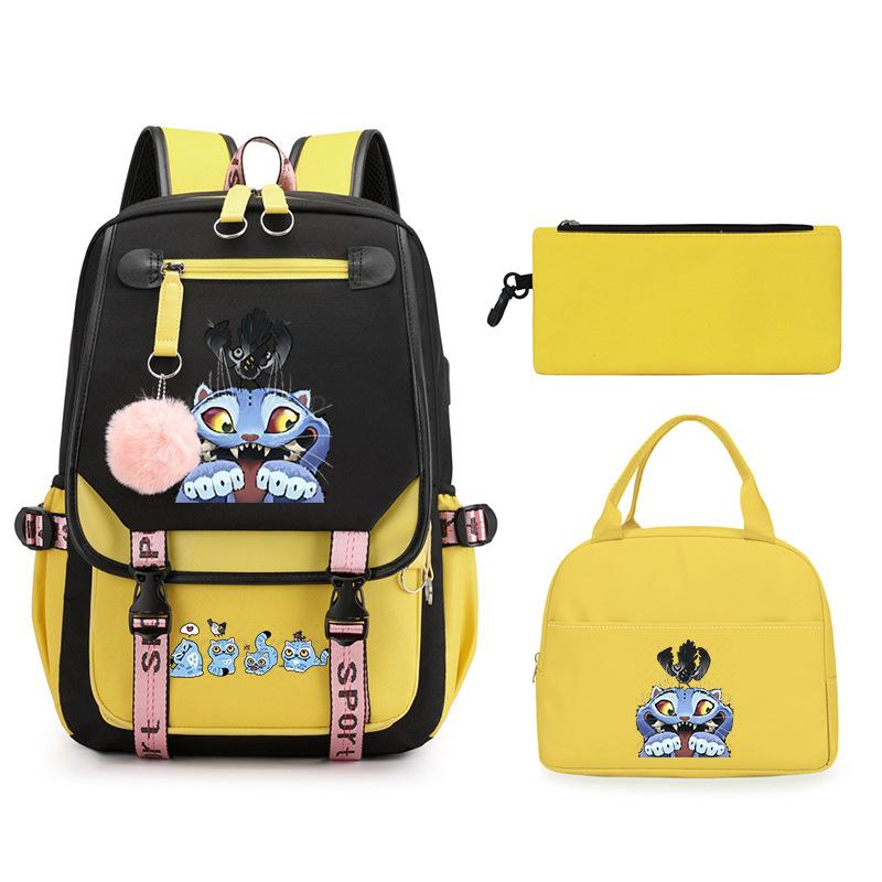 Animation Cartoon Peripheral Printing Children'S Backpack Male And Female Versatile Large-Capacity Student Schoolbag