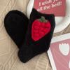 Fruit Knitted Strawberry Socks Thick Cotton Hosiery Warm Korean Style Socks  Women