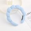 Однотонная headband с облачным губчатым наконечником, моющая резинка для волос, пушистая headband для мытья лица, макияжа, душа, ухода за кожей, повязка на голову