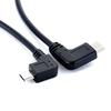 Кабель-конвертер Micro USB в Type-C с левым углом 90 градусов, адаптер OTG, кабель для передачи данных