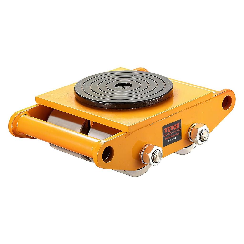 4PCS Machinery Skate Dolly, 26455LBS/12T Industrial Machinery Mover, Heavy Duty Carbon Steel Machinery Moving Skate & 4 Carbon Steel Wheels and 360°