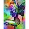 Полный 5D Diy Алмазная картина Бабочка Девушка Молится Вышивка Крестом Домашний Декор Подарок ручной работы