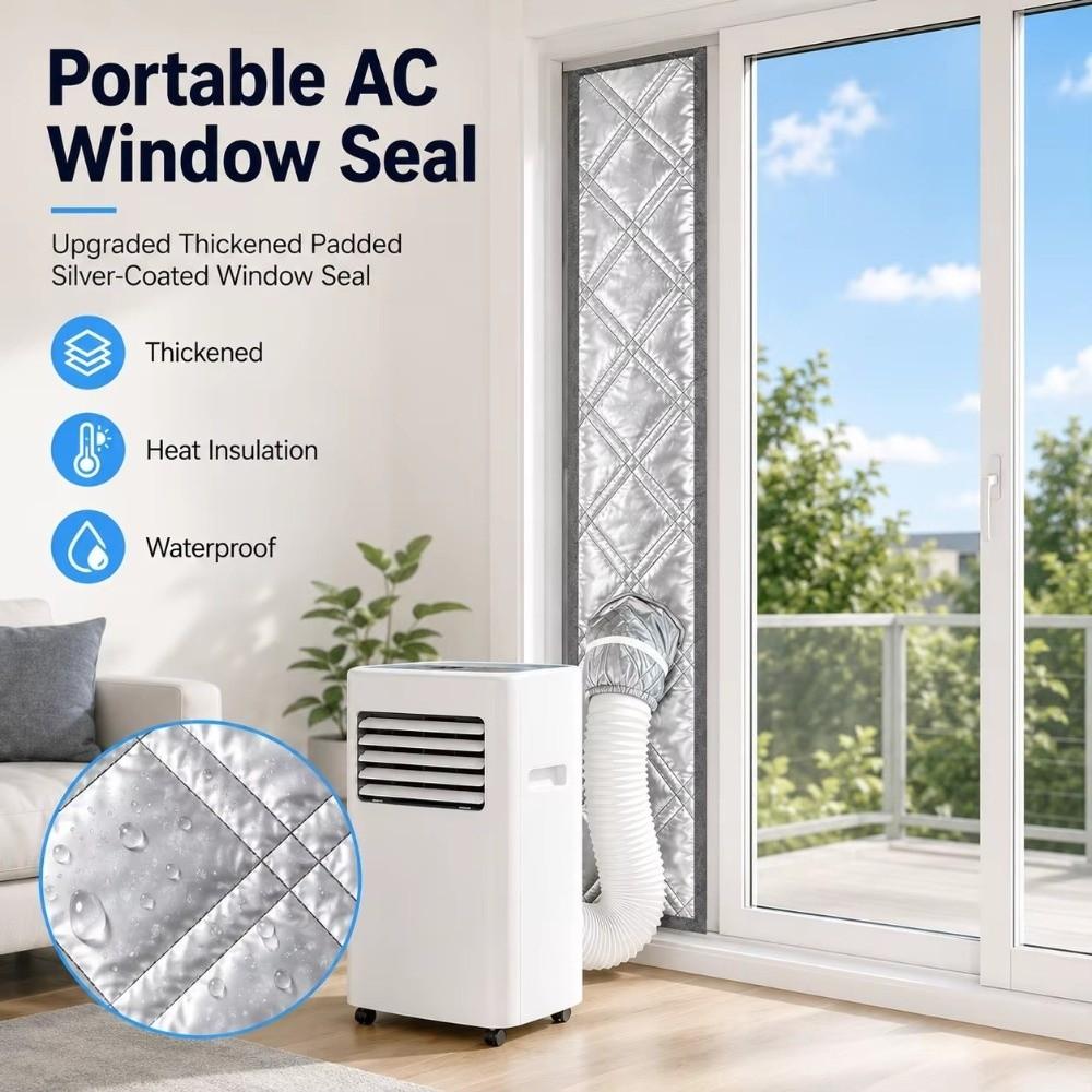 Waterproof Portable AC Window Seal Silver Coated AC Vent Hose Cover Portable Air Conditioner