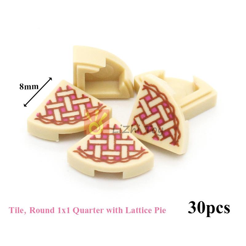 MOC Городские уличные фигурки Вид Печать Еда Десерт Традиционная китайская кухня Строительные блоки Монитор Глаза Кирпичики Напечатанные игрушки