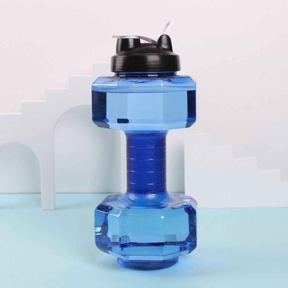 Креативный спортивный чайник в форме гантели, модная бутылка для воды, посуда для питья