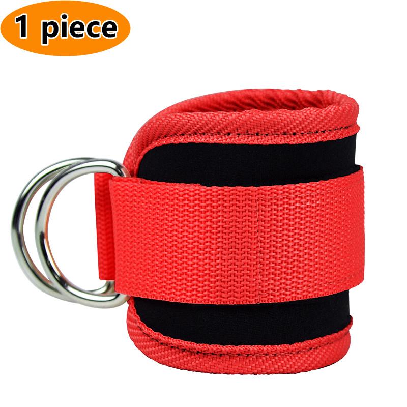 1PC Adjustable D-Ring Ankle Wrist Cuffs Padded Strap Brace Support Gym Workouts Kickback for Cable Machine Legs Glutes Exercises