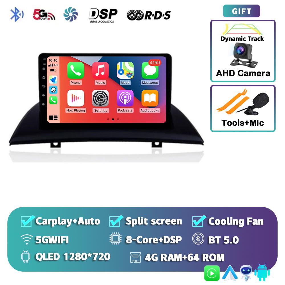 Android 14 Carplay Auto WIFI+4G автомобильное радио для BMW X3 E83 2004 - 2012 Мультимедиа GPS Видеоплеер Стерео 2din DSP Головное устройство Аудио