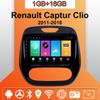 Автомобильное радио Android Auto Carplay для Renault Captur Clio 2011-2018, мультимедийный проигрыватель, головное устройство, стерео, GPS-навигация, BT WIFI 1+16 ГБ