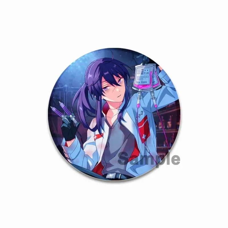 32/44/58MM Tinplate Brooch Ensemble Stars SOUMA KANZAKI Round Pins Cute Cartoon Badge for Backpacks Clothing Accesoory Jewelry