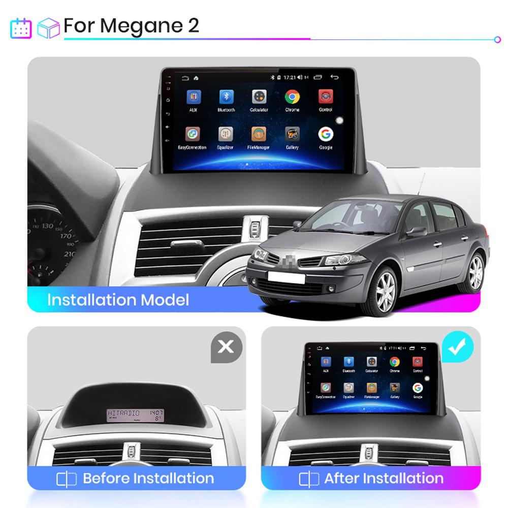 9-дюймовый беспроводной автомобильный радиоприемник на базе Android Carplay для Renault Megane 2 2002-2009, автомобильный мультимедийный плеер, GPS-навигация, головное устройство, WIFI, 1 + 16 ГБ
