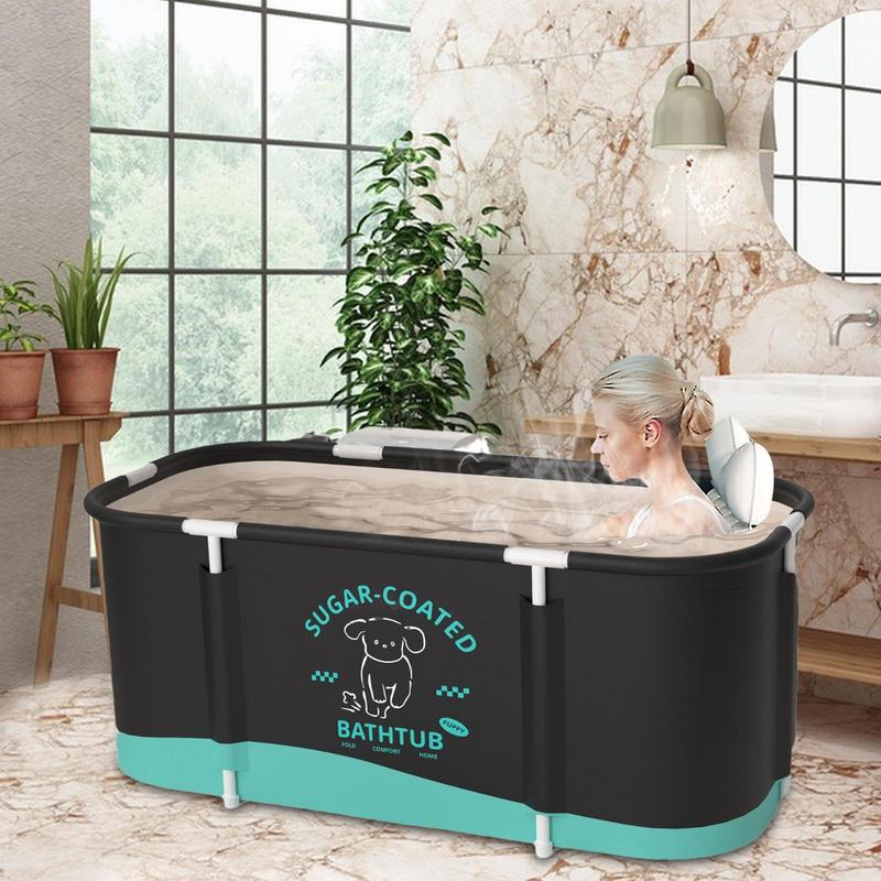 Foldable Bathtub For Adults Cold Plunge Tub 45.3x23.6x19.7 Inch Foldable Bathtub Hot Bathtub Ice Bath Tub Separate Family