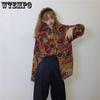 WTEMPO Винтажная блузка женская 90-х годов эстетические рубашки в стиле Харадзюку с длинным рукавом в стиле ретро женские свободные корейские топы с принтом уличная одежда