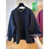 Solid Color Velvet Round Neck Sweatshirt for Women Autumn and Winter Loose Design Versatile Casual Top
